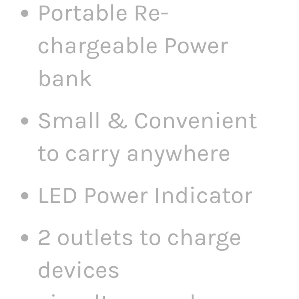 Ciao Tech Power Bank DUAL USB 10,000mAh Super Slim Compact Charger in Black BNWT